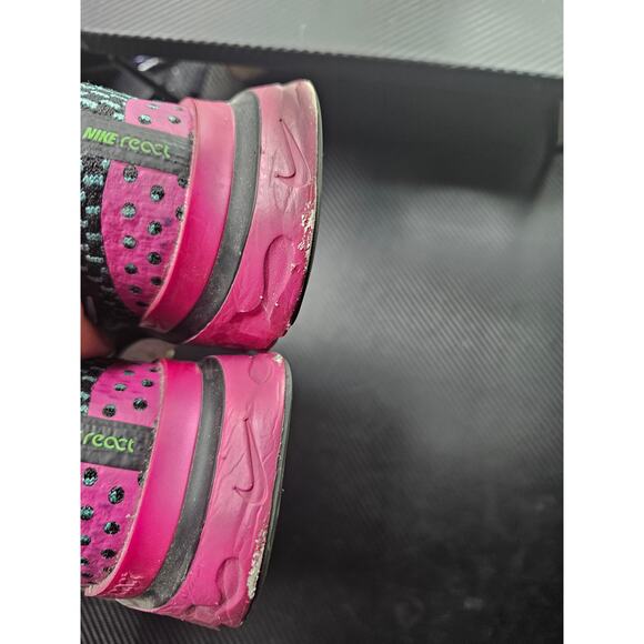 Nike Running Shoes React Infinity DD3024-003 Womens Size 10 Black/Turquoise/Pink - Picture 9 of 9